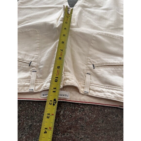 Tommy Hilfiger Women’s Pants Wide Leg Flared Mid Rise Chinos cream Y2K 10 - Picture 10 of 12